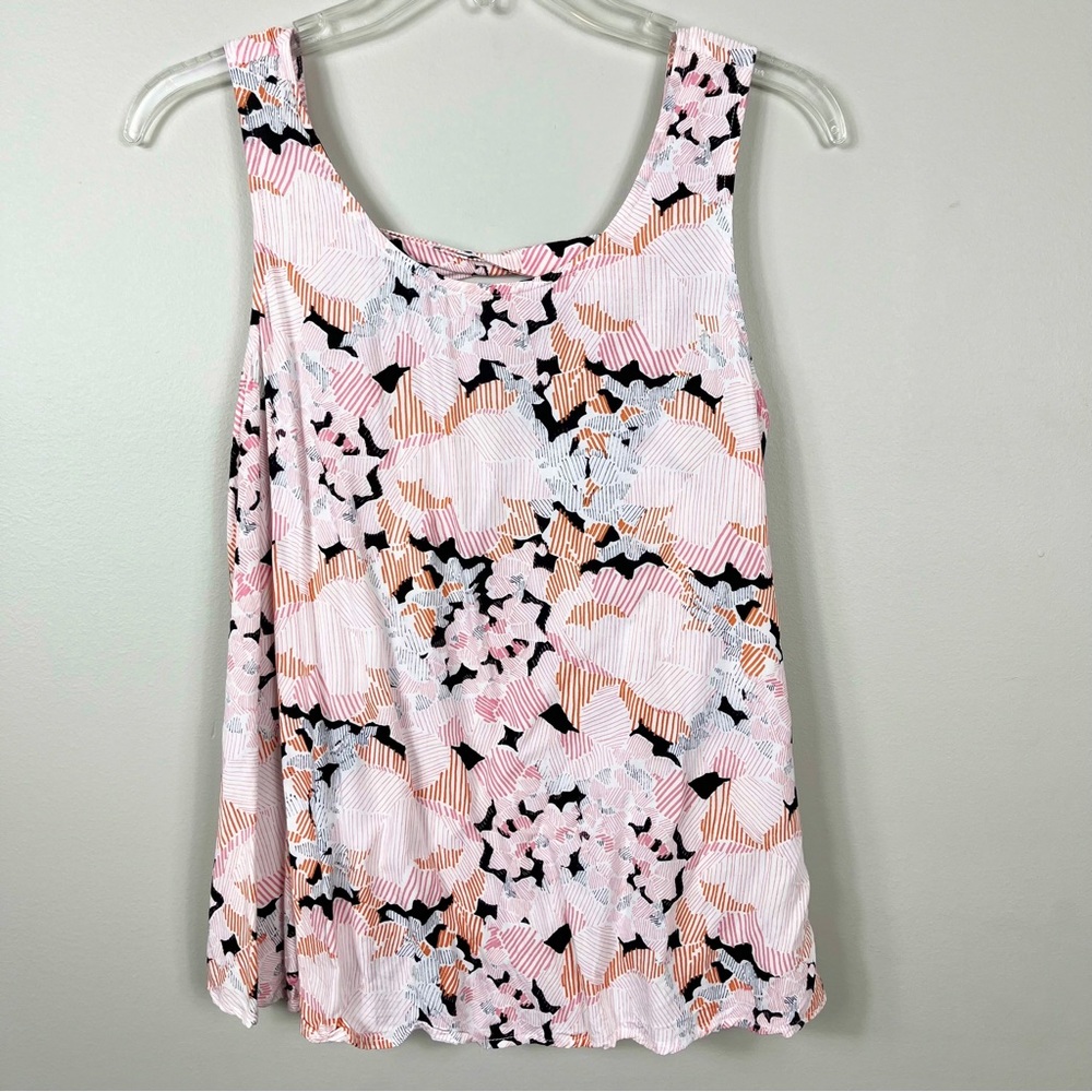 Olive + Oak Printed Open Back Flowy Tank Top